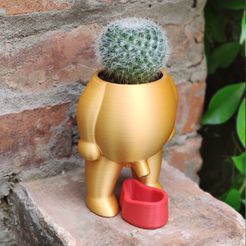 3.jpg Download STL file Peeing Baby Succulent (Plant Vase) • 3D printer model, EnginEli