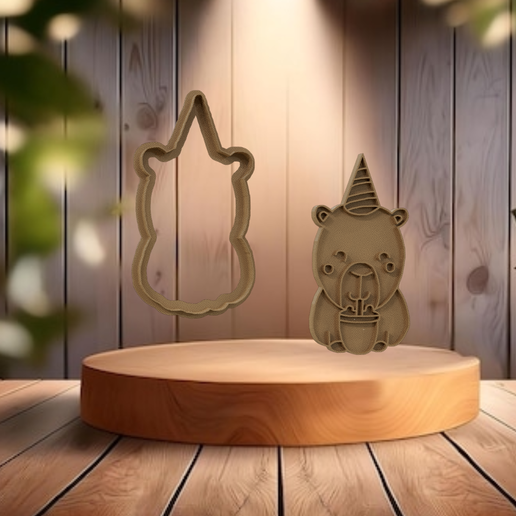 Birthday capybara marker cutter - 3D model önizlemesi