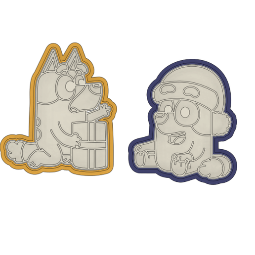 BLUEY AND BINGO CHRISTMAS COOKIE CUTTER
