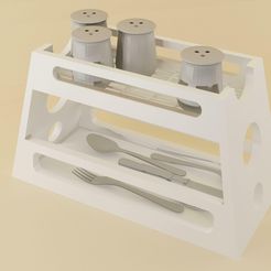 STL file Malposta /family edition/ cutlery drainer・3D print