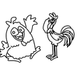 gallinitapintadita3.png painted little hen cutters