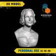 Mary-Shelley-Personal.png 3D Model of Mary Shelley - High-Quality STL File for 3D Printing (PERSONAL USE)