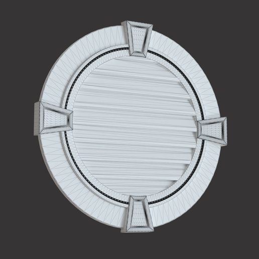 3.3.jpg 99 polyurethane Round Gable Vents 3D model