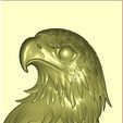 老鹰头方牌2.jpg eagle 3d stl relief model