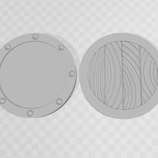 Plain round shields