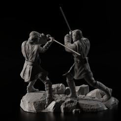 untitled4.png Fichier 3D Anakin vs Obi Wan・Plan pour impression 3D à télécharger