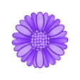 Daisy01.stl Fleurs de marguerite bas relief modèle 3D
