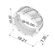 size.png Modernes geometrisches Band Ring 3D-Druck