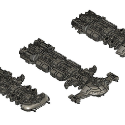 tau_modular_fleet.PNG Free STL file Tau Modular Fleet Capital Ships・3D print object to download