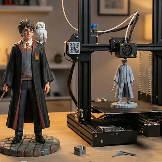 Harry Potter Figurine with Hedwig