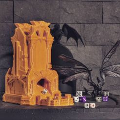 1.jpg Free STL file Dice Tower | Guild Wars 2・3D printable object to download, alexndefo