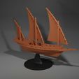 standard-triangular.jpg Xebec Sailing Ship Gaming Miniature Compatible with DnD Spelljammer