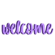 Welcome.stl Welcome home sign