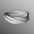5.png Twilight Twist Ring - Futuristic Sculpted Loop 3D Print 88