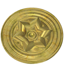 ceiling decor 03 v4 - 01.png STL file real 3D Relief Round Rope Rosette For CNC building decor ceiling or wall mounting for decoration "ceiling-decor-03" 3d print・Design to download and 3D print