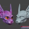 Sphynx_Cat_Mask_STL_3dprintmodel_010.jpg Sphynx Cat Mask Halloween Cosplay Helmet for 3D Print