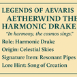 Aetherwind_Card_Front.png Aetherwind, the Harmonic Drake