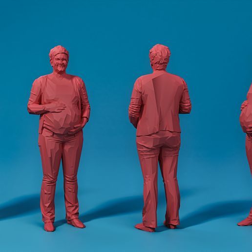 LowPolyHumans_33_Set_A_031.jpg Low Poly Humans Set A 33 models 3D printable