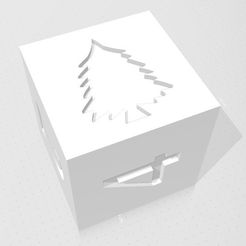 D6 - Christmas Pine Tree.jpg STL file D6 Christmas Pine Tree Symbol Logo・3D printer model to download
