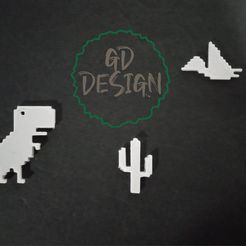 IMG_20230513_182616392.jpg Fichier STL Jeu de dinosaures Google T-Rex・Plan à imprimer en 3D à télécharger