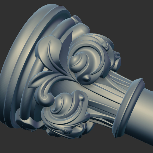 Screenshot_154.png 用于 3d 打印或数控铣床的立柱旋转模型