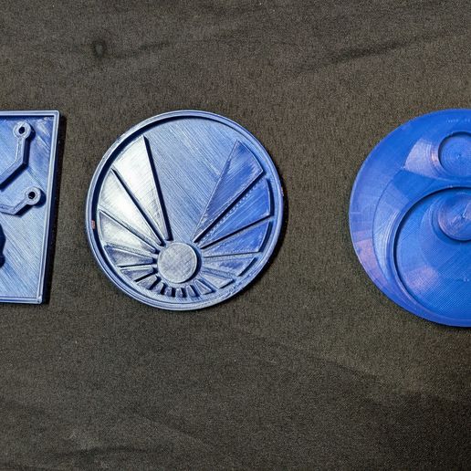 Homeworld Kiithid emblems for use as coasters, wall art, pins, etc. 3D model