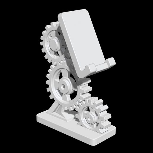⚙️ Gear Phone Stand 3D-Drucken 3D-Druckmodell・ STL Datei für 3D