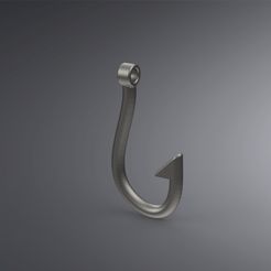 Untitled-4.jpg Free STL file Fish hook keychain・Model to download and 3D print
