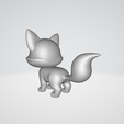 8.png Fox , Cute Chibi Fox, Fox 3d Model , Figurine, Christmas