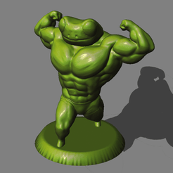 Super_Fred.png Fichier 3D gratuit Fred la grenouille mais physicoculturiste・Design imprimable en 3D à télécharger