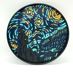 starry_night_1.jpg Fichier STL gratuit La nuit étoilée - Vincent van Gogh・Design pour imprimante 3D à télécharger