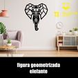 elefante.jpg geometric elephant decorative painting