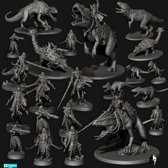 THE CURSED DIMENSION FC en a Se et nc Rad Archivo 3D Dino Riders - Elfos espaciales・Plan de impresión en 3D para descargar