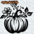project_20231111_1853023-01.png Fall Pumpkin with Flower wall art Autumn wall decor Thanksgiving Decoration