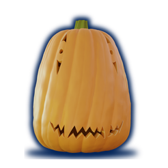 Pumpkin-1-11b.png STL file Jack-O-Lantern - Tall 'n' Spooky (Solid and Hollow Versions)・3D print design to download, JoshSC