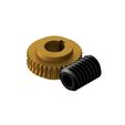 CD45İ35WHGK1.jpg Worm Gear - Center D. 45 mm - Ratio 35 & 40 - Worm with Hole