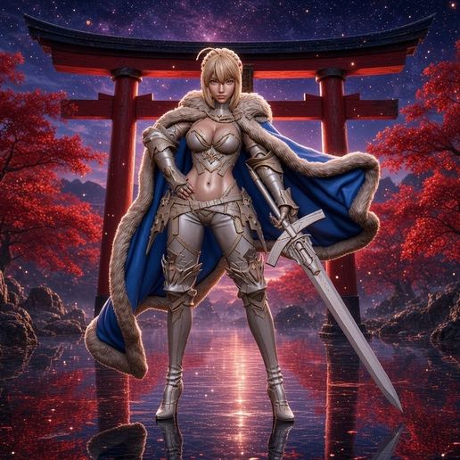 Saber Knight Princess - Epic Fantasy Armor Anime Figure Model