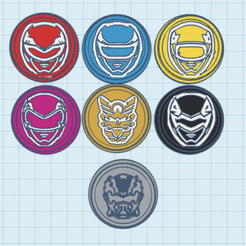 Megaforce.png Power Rangers Megaforce/Tensou Sentai Goseiger Helmet Coins