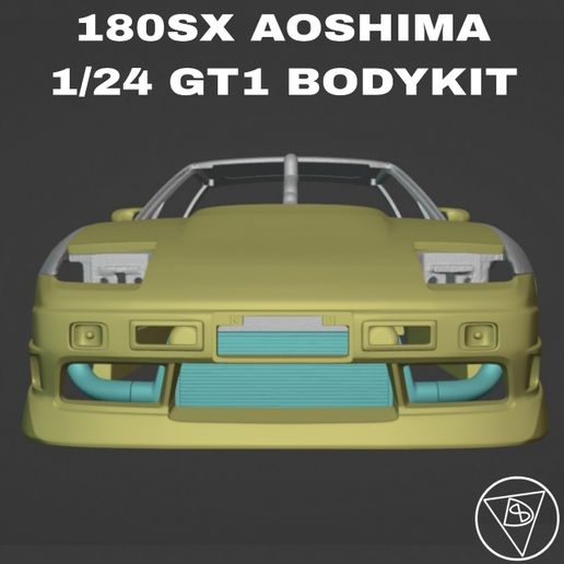 👽 NISSAN 180SX GT1 BODYKIT FOR AOSHIMA 1/24 MODEL・ 3D File for