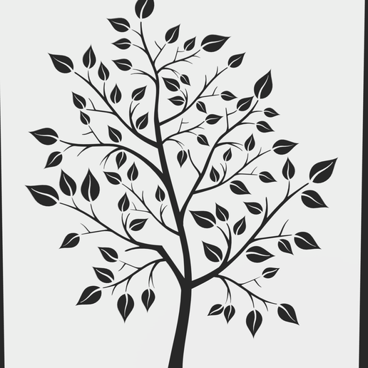 how to make a tree stencil