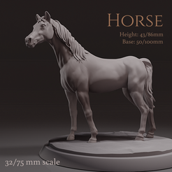Preview1.png STL-Datei Pferd・3D-druckbares Design zum Herunterladen