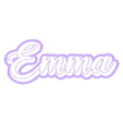 text_frame.stl "Emma" Name Script Lightbox, Led lamp