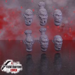 Nosferii_Nude_Mixed_Head_A.jpg STL file Nosferii - Mixed heads・Model to download and 3D print