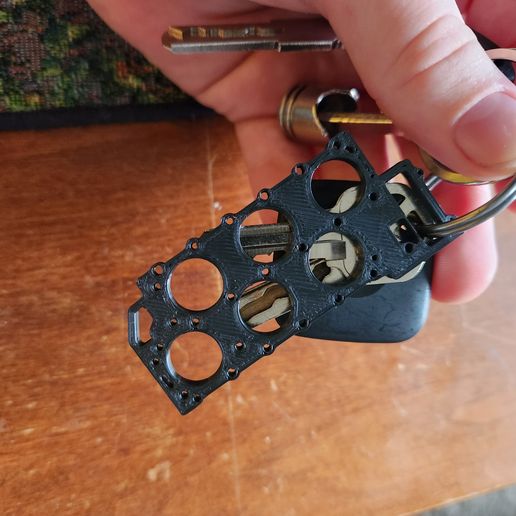 🚗 Volkswagen VR6 head gasket keychain・Free STL File for ・Cults
