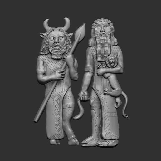 🇮🇶 Epic of Gilgamesh _ Iraq・ 3D File for 3D printing and CNC
