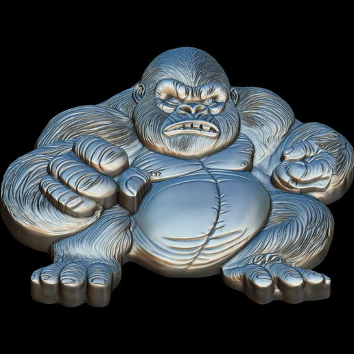 The-Boss-Gorilla-Relief-No2-9.jpg The Boss Gorilla Relief No2  STL file for 3d printing or CNC