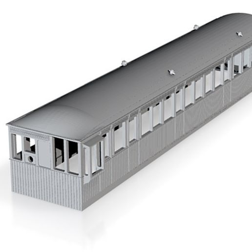 Liverpool Overhead Railway 45ft motor coach 1/148 scale 3D model