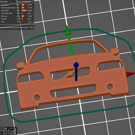 Volvo S60 2005-2009 front silhouette key 3D model