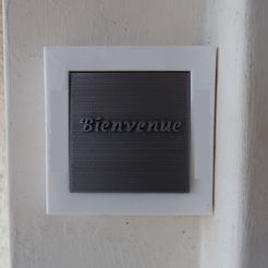 Sonnette Bienvenue.jpg Free 3D file Sonnette Welcome・3D print design to download