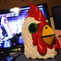 IMG_1704-Smaller.jpg Бесплатный STL файл Payday 2 Jacket's Mask REMASTERED (Ричард возвращается)・3D-печатная модель для загрузки